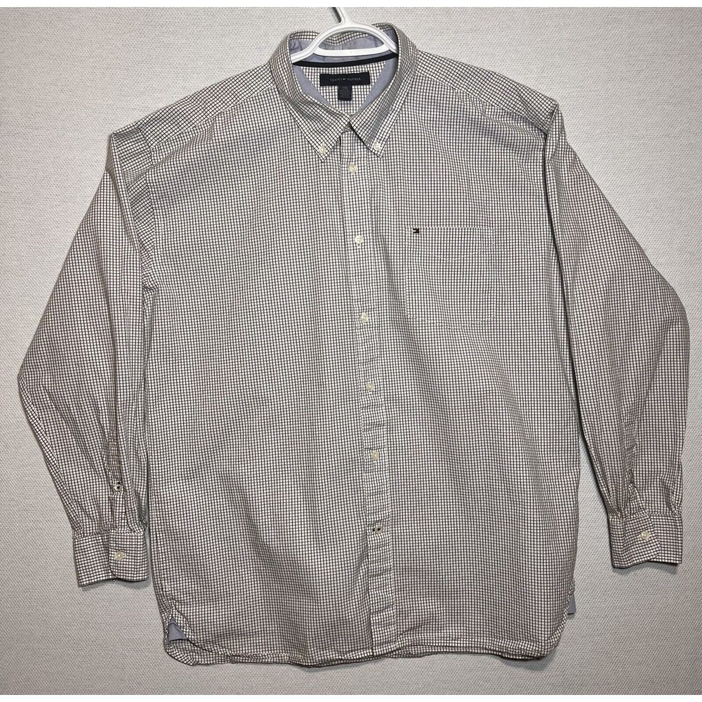 Tommy Hilfiger Long Sleeve Shirt Button Up  Men's Size XL Checkered
